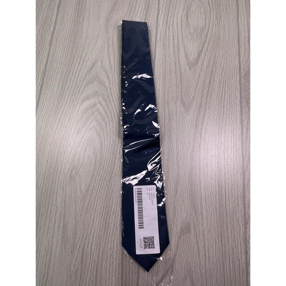 Azazie Mens Neptune Blue Matte Satin Wide Tie and Cotton Socks Set New - Picture 9 of 10